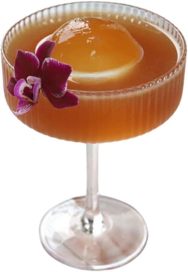 Sipp Vintage Art Deco Luxury Ribbed Martini Glasses | Set of 4 | Premium Classic Crystal Cocktail... | Amazon (US)