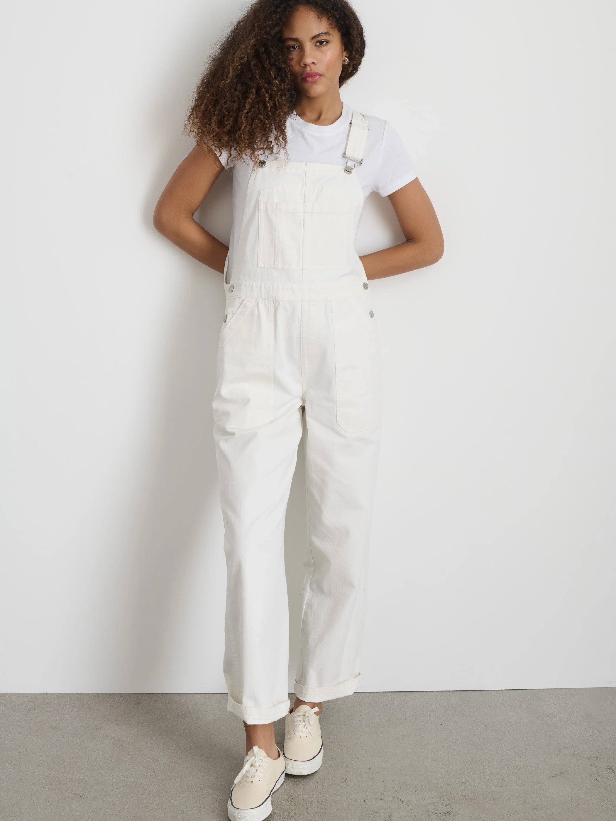 Lili Overall in White Denim | Alex Mill