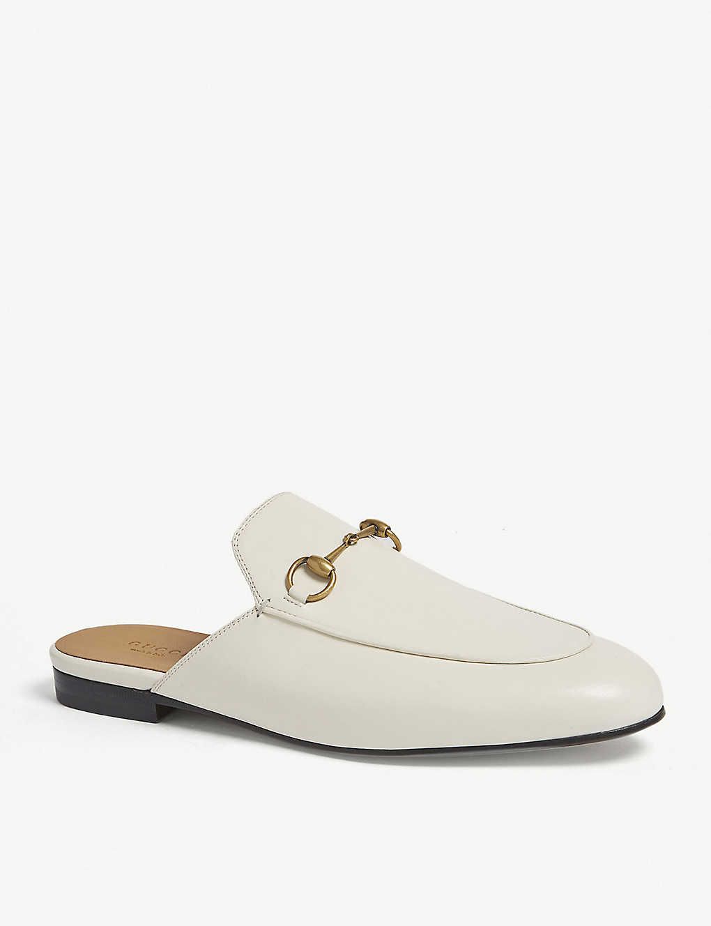 GUCCI Princetown leather slippers | Selfridges