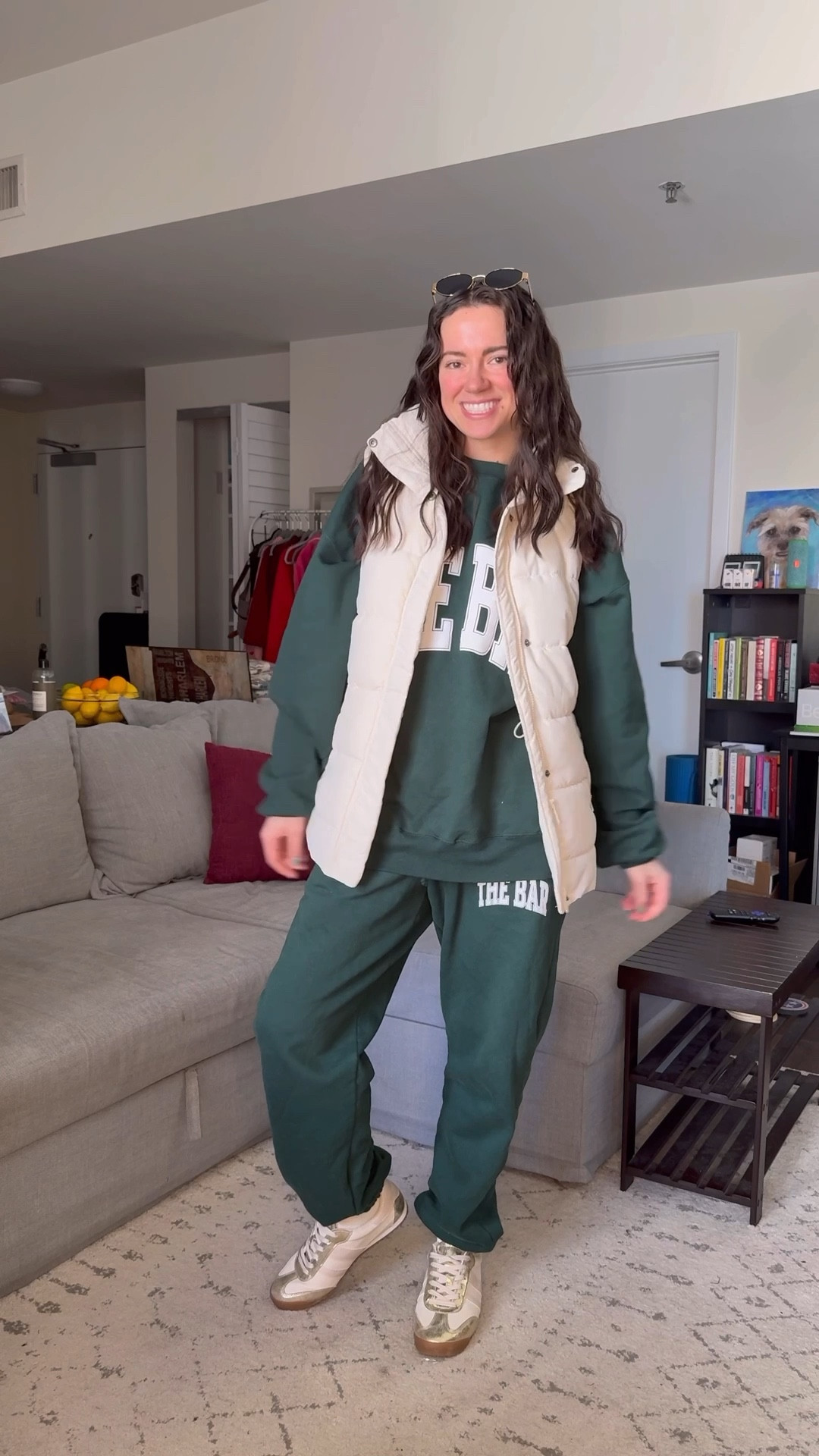 Obsessed with this green sweat set from The Bar —one of the trendiest loungewear brands influencers love! It’s the perfect mix of comfy and chic for St. Patrick’s Day and beyond. I styled it with a white puffer vest and sneakers with a touch of gold for that extra lucky vibe. ✨🍀 Shop this look now on my LTK! #StPatricksDayOutfit #LTKstyle #GreenTrend #CasualChic #InfluencerFaves

#LTKSeasonal #LTKWatchNow #LTKPetite