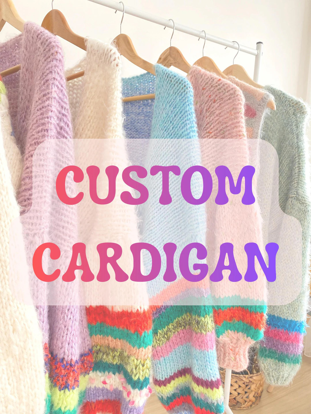 Custom Hand Knitted Mohair Wool Cardigan - Etsy | Etsy (US)