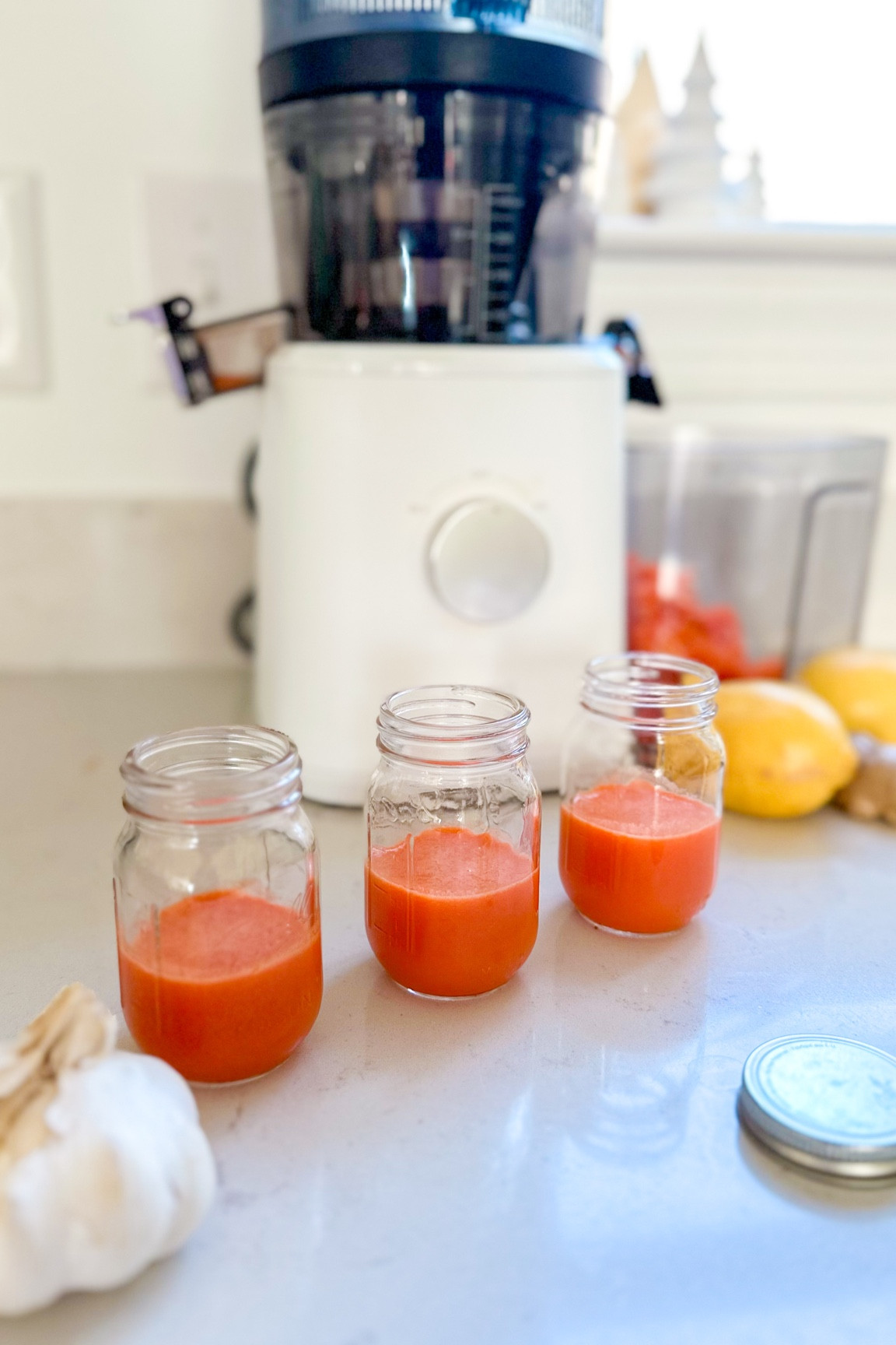 These mini mason jars are perfect for juicing! I love making immunity juice shots 👌

#LTKhome