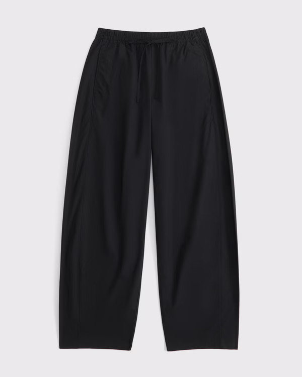 Women's Poplin Barrel Pull-On Pant | Women's Bottoms | Abercrombie.com | Abercrombie & Fitch (US)