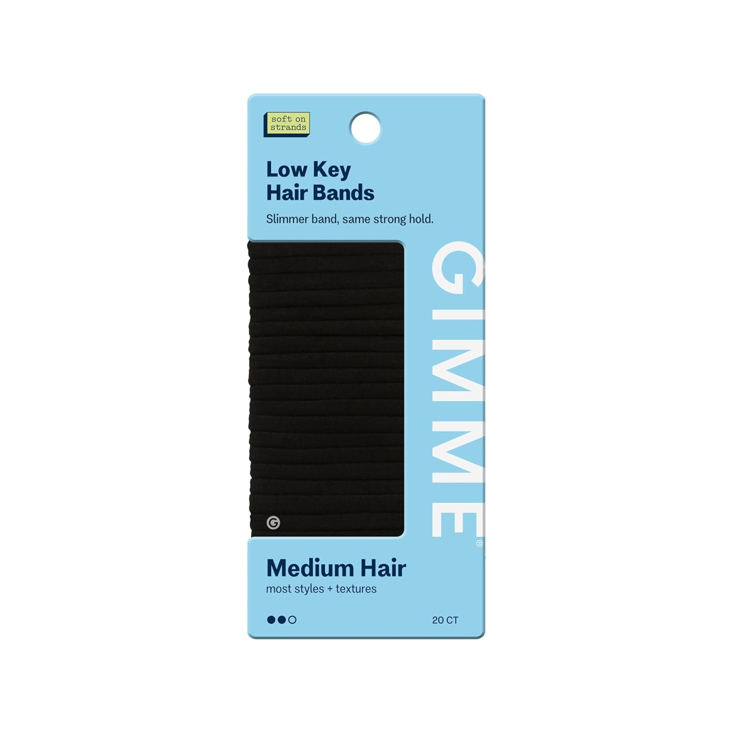 Gimme Beauty Low Profile Hair Ties, Black, 20 Pack | Amazon (US)