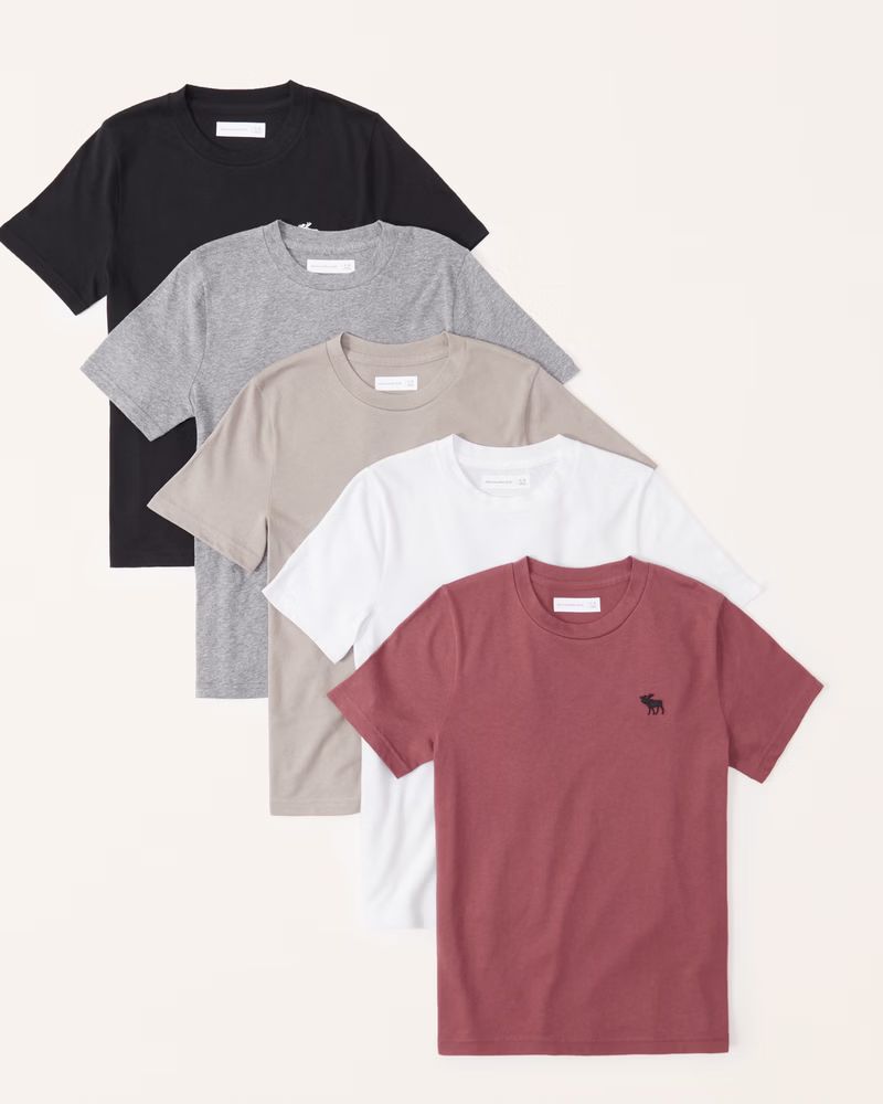 boys 5-pack icon crew tee | boys | Abercrombie.com | Abercrombie & Fitch (US)