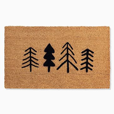 Nickel Designs Hand-Painted Doormat - Modern Trees | West Elm (US)