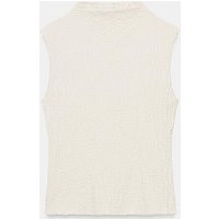 Zara - Textured Mock Neck Top - Ecru - S - Woman | Zara US