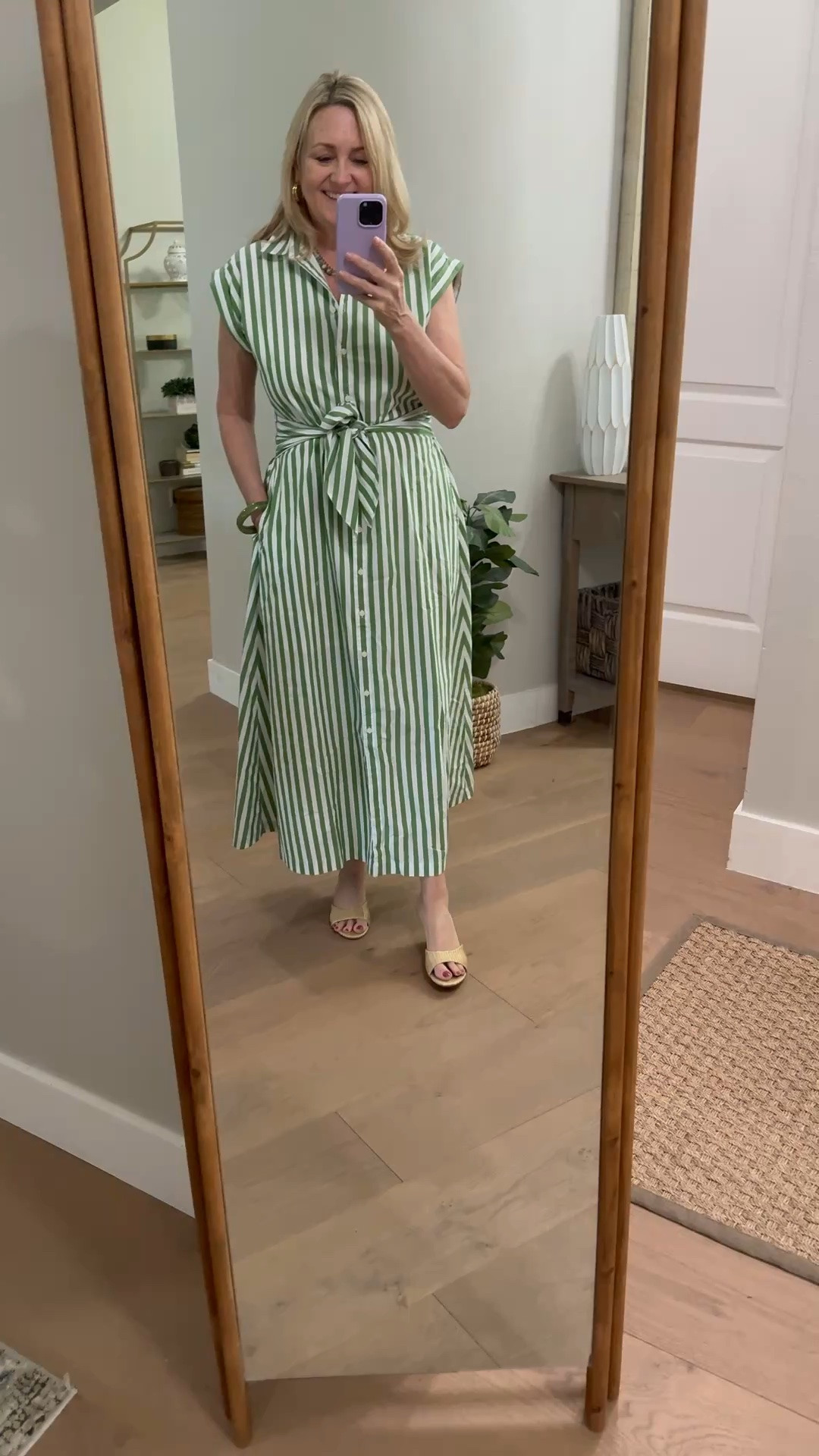 Love the color and the stripes on this cotton poplin and summer dress.  
￼

#LTKootd #LTKSeasonal #LTKdayinmylife