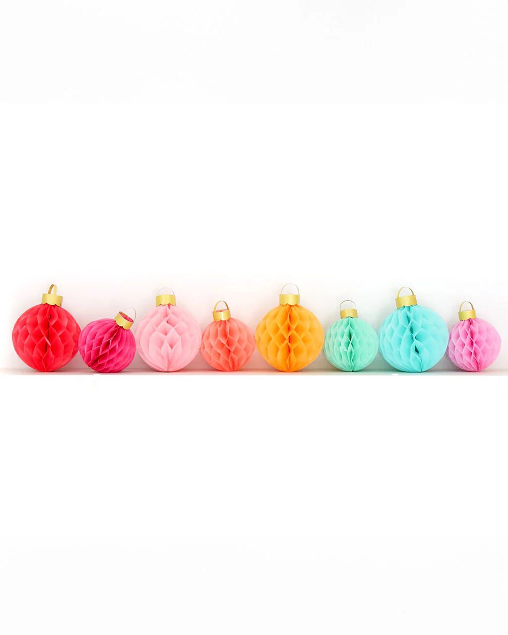 Rainbow Ornament Honeycomb Paper Decor - Set of 8 | ban.do