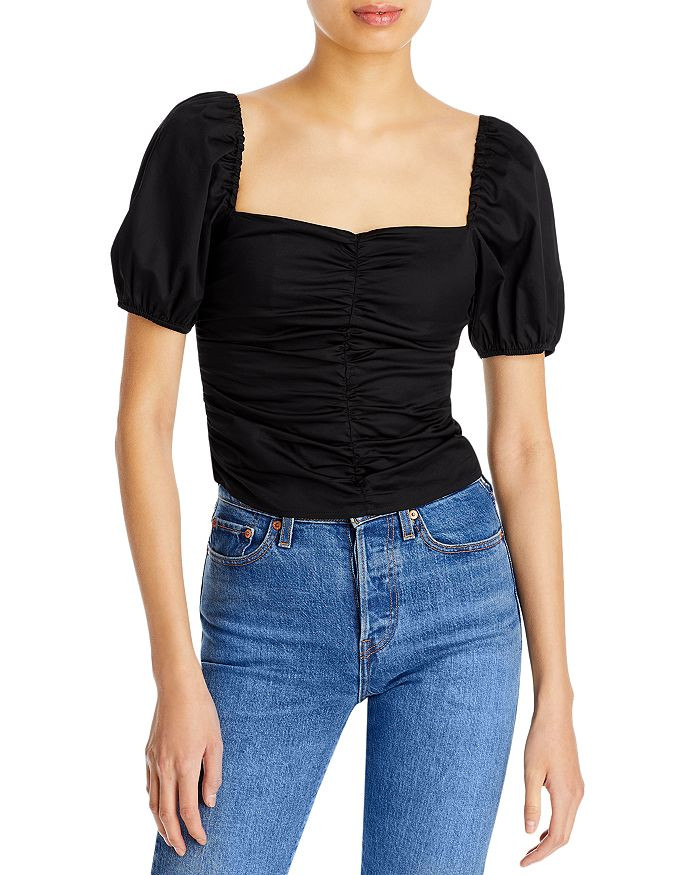 Ruched Puff Sleeve Top - 100% Exclusive | Bloomingdale's (US)