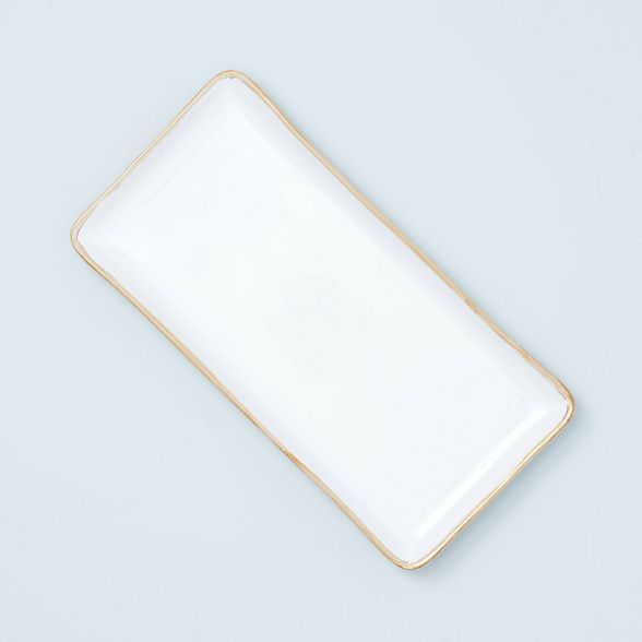 7" x 14" Glazed Stoneware Serving Platter - Hearth & Hand™ with Magnolia | Target