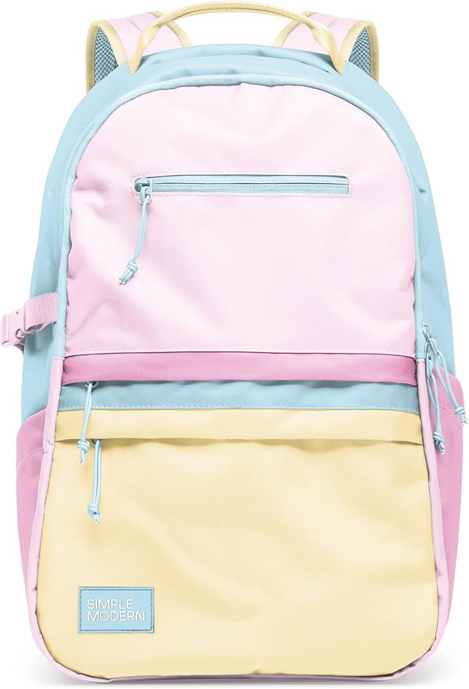 Simple Modern Ellis Backpack for School | Medium 20L Elementary Middle and High School Bookbag for Kids and Teens | Girls and Boys | Sherbet | Amazon (US)