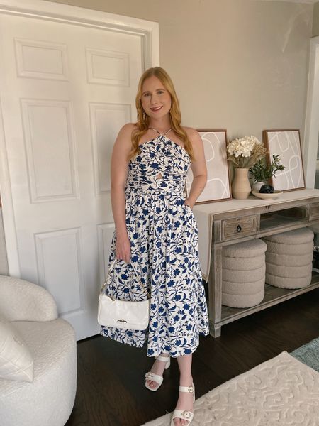 This blue & white dress is the perfect graduation, summer wedding guest and vacation dress and it’s under $50! It comes in 3 color options, is double lined with adjustable straps 🤩 I sized down one size to a small. Summer dress, wedding guest dress, floral dress, vacation dress, Walmart, summer outfit, Affordable by Amanda 

#LTKFindsUnder50 #LTKSeasonal #LTKMidsize