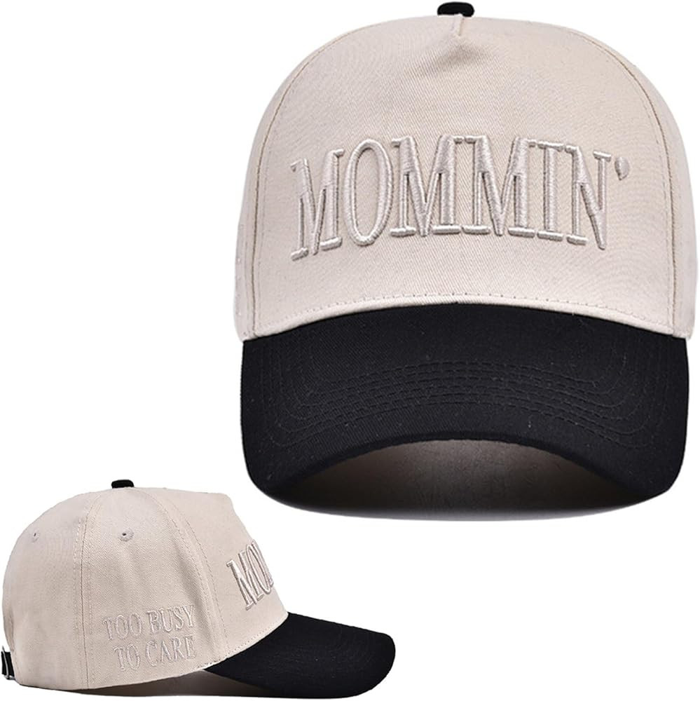 Mommin Trucker Hat for Women Embroidered Mom Baseball Cap Adjustable Canvas Vintage Hat for Casua... | Amazon (US)