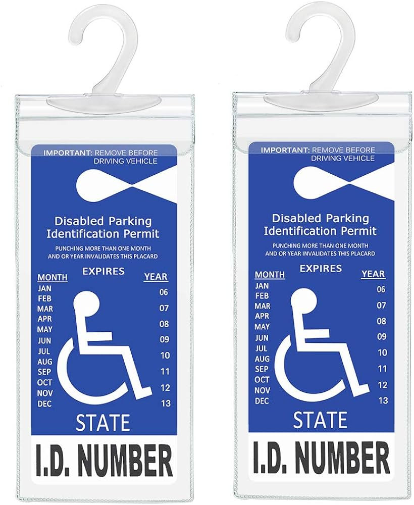 Handicap Parking Placard Holder, Ultra Transparent Disabled Permit Protective Cover with Large Ha... | Amazon (US)
