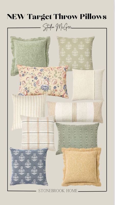 NEW Target x Studio McGee throw pillows Spring 2024

#throwpillow #floralpillow #pillow

Ruffle pillow, green pillow, blue pillow, yellow pillow, patterned pillow. Plaid pillow, lumbar pillow, striped pillow, affordable throw pillow, spring pillows, floral pillow, home decor, hygge, affordable home, living room, living room styling, home style

#LTKhome #LTKfamily #LTKfindsunder50