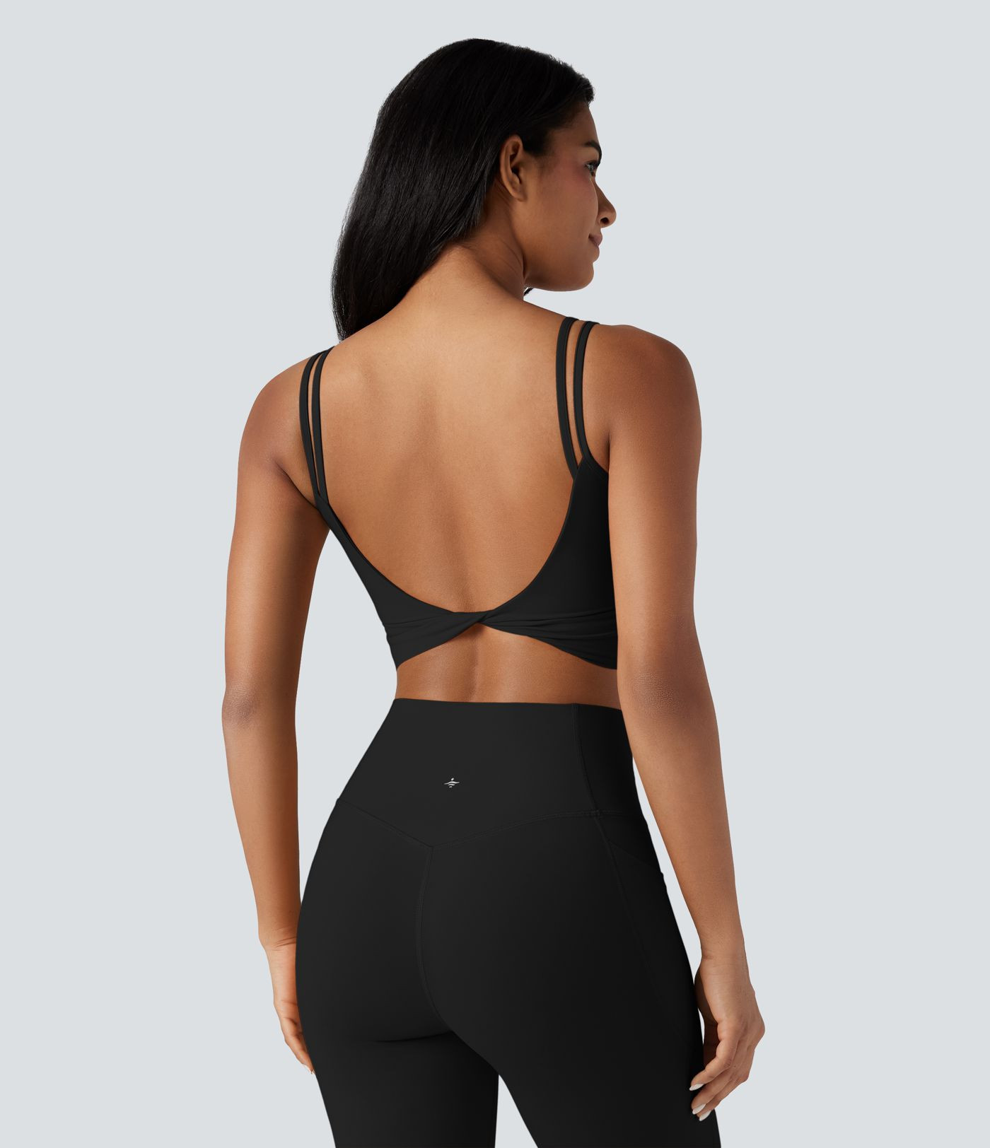 Women\u2019s Halara UltraSculpt\u2122 Double Straps Twisted Backless Cropped Yoga Tank Top - Hala... | HALARA