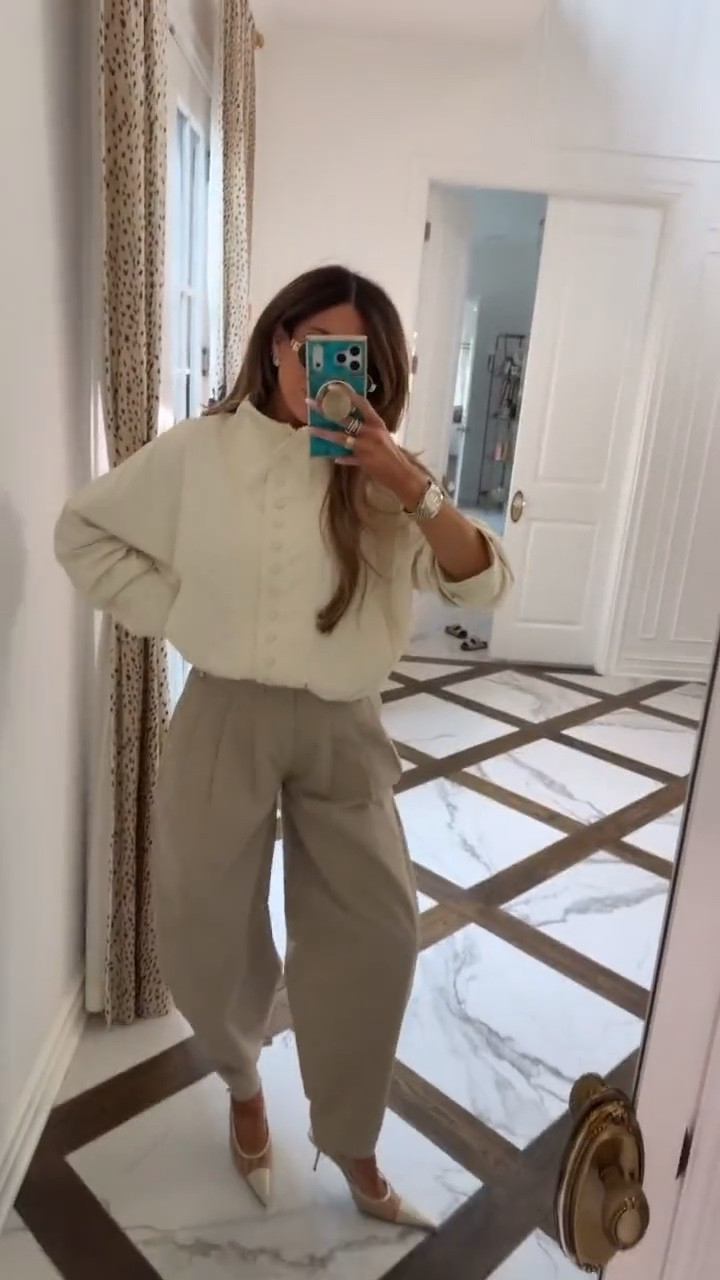 These pants are FUN! Cute business casual outfit for the fall!! Wearing a XS jacket and US 2 in the pants! 

Zara fashion, Zara finds, Target fashion, Target finds, Business casual workwear, Fall outfits women, Teacher outfits, Trouser pants, Nylon jackets, Gemme Beauty, Emily Gemma

#LTKWorkwear #LTKSeasonal #LTKgrwm