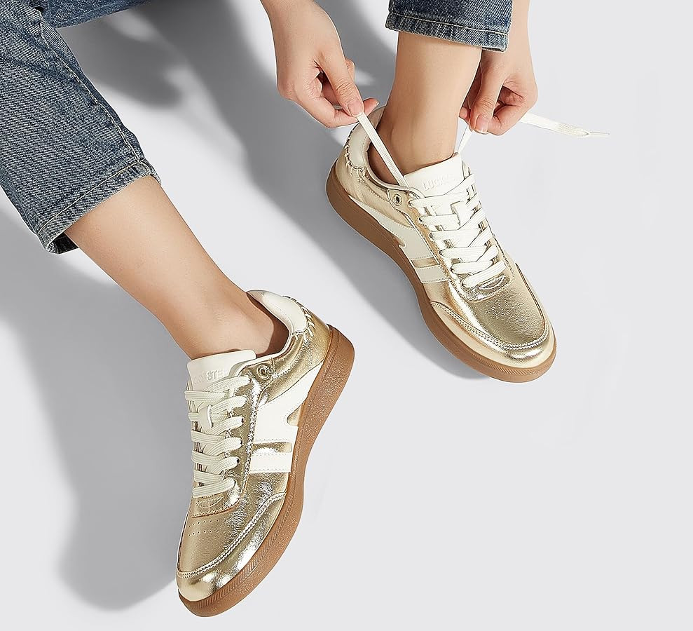 LUCKY STEP Women Retro Gum Sole Fashion Sneakers | Amazon (US)