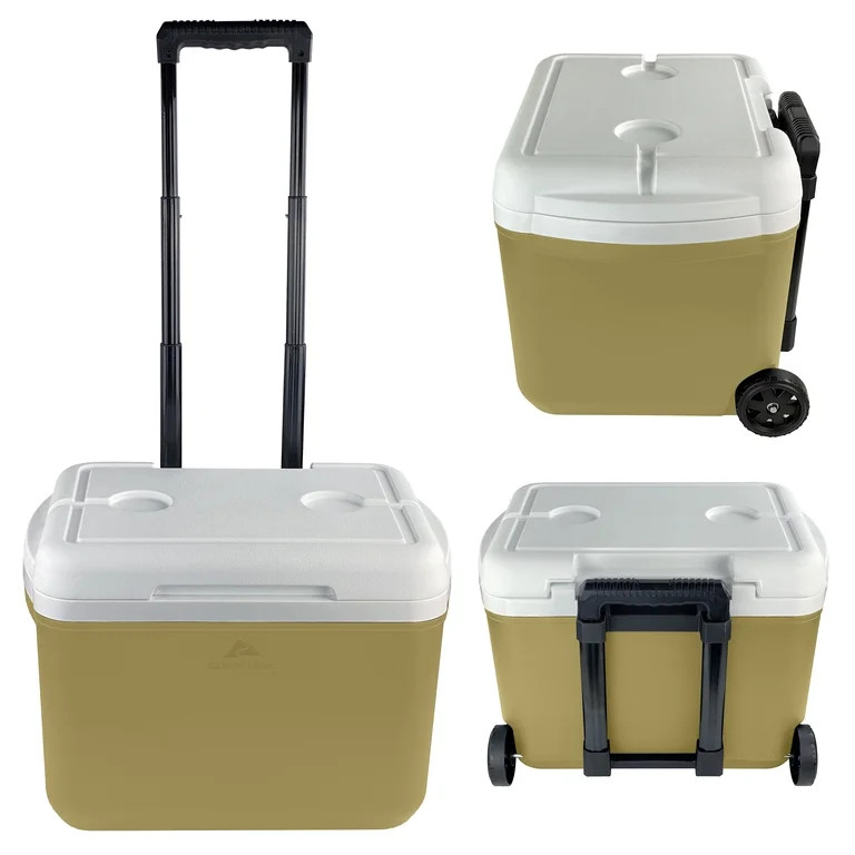 Ozark Trail 30 Quart Capacity Hard Side Wheeled Cooler, 42-Can, Gold | Walmart (US)
