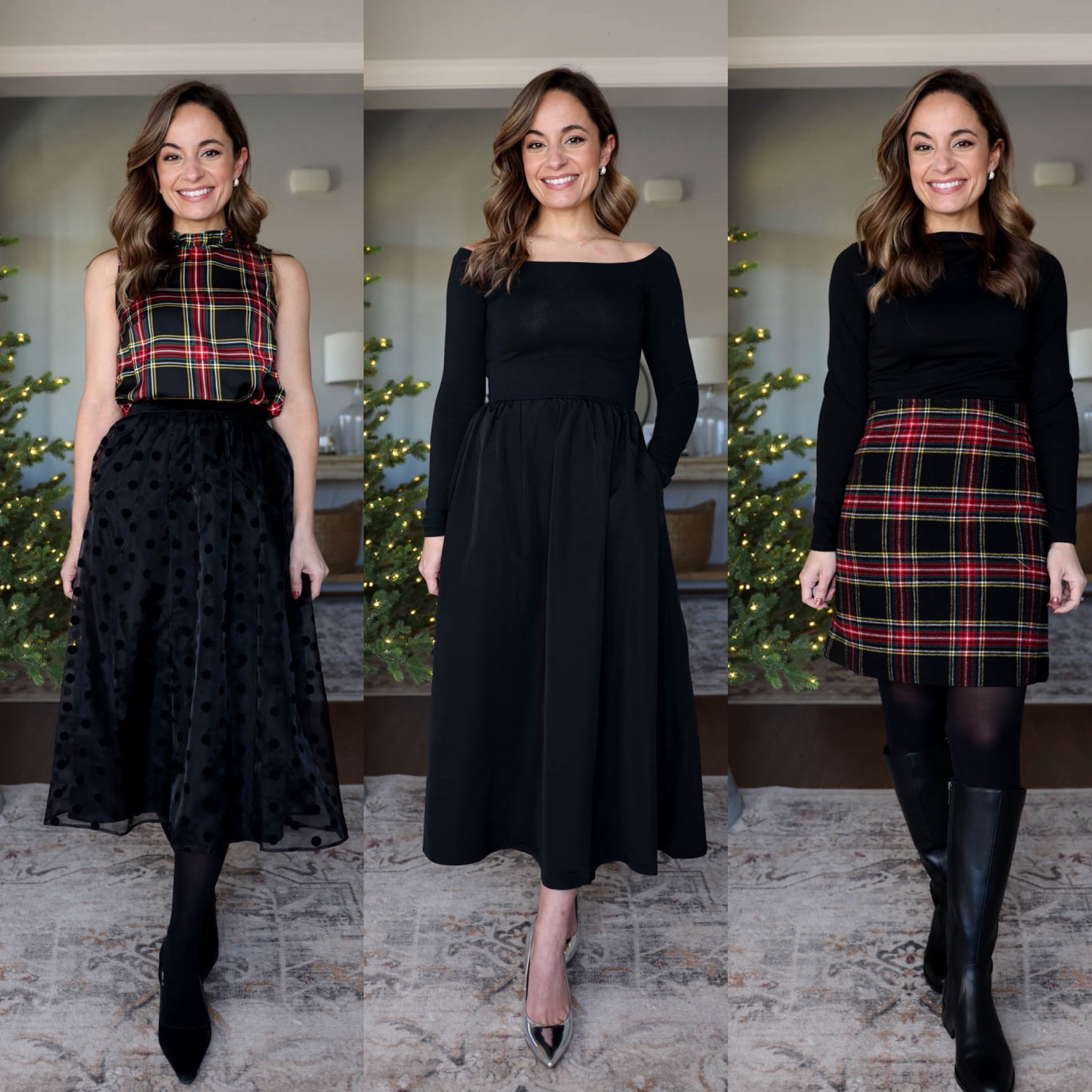 40-70% off classic holiday outfits at J.Crew Factory! 

Sleeveless tartan top: xxs 
Tulle skirt: petite xxs 
Tights: xxs 
Black dress: petite xxs 
Tartan skirt: 00 
Tartan dress: petite 00 
Lady coat: petite 00
Velvet dress: petite 00 

(Holiday outfits, petite outfits, cyber week) 

#LTKHoliday #LTKPetite #LTKCyberWeek