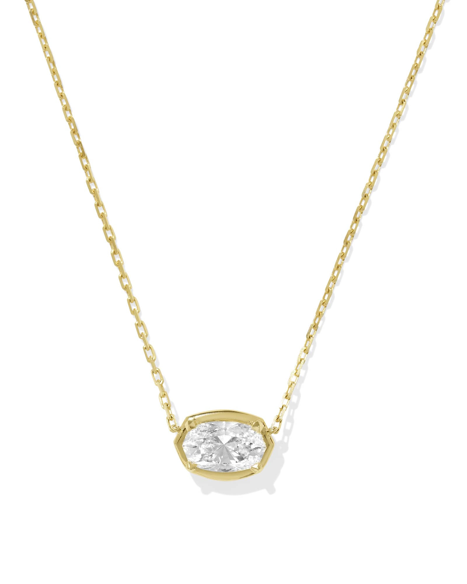 Kendra Scott 2 ct Lab Grown White Diamond Custom Elisa Pendant Necklace in 14k Yellow Gold | Lab Diamond | Kendra Scott