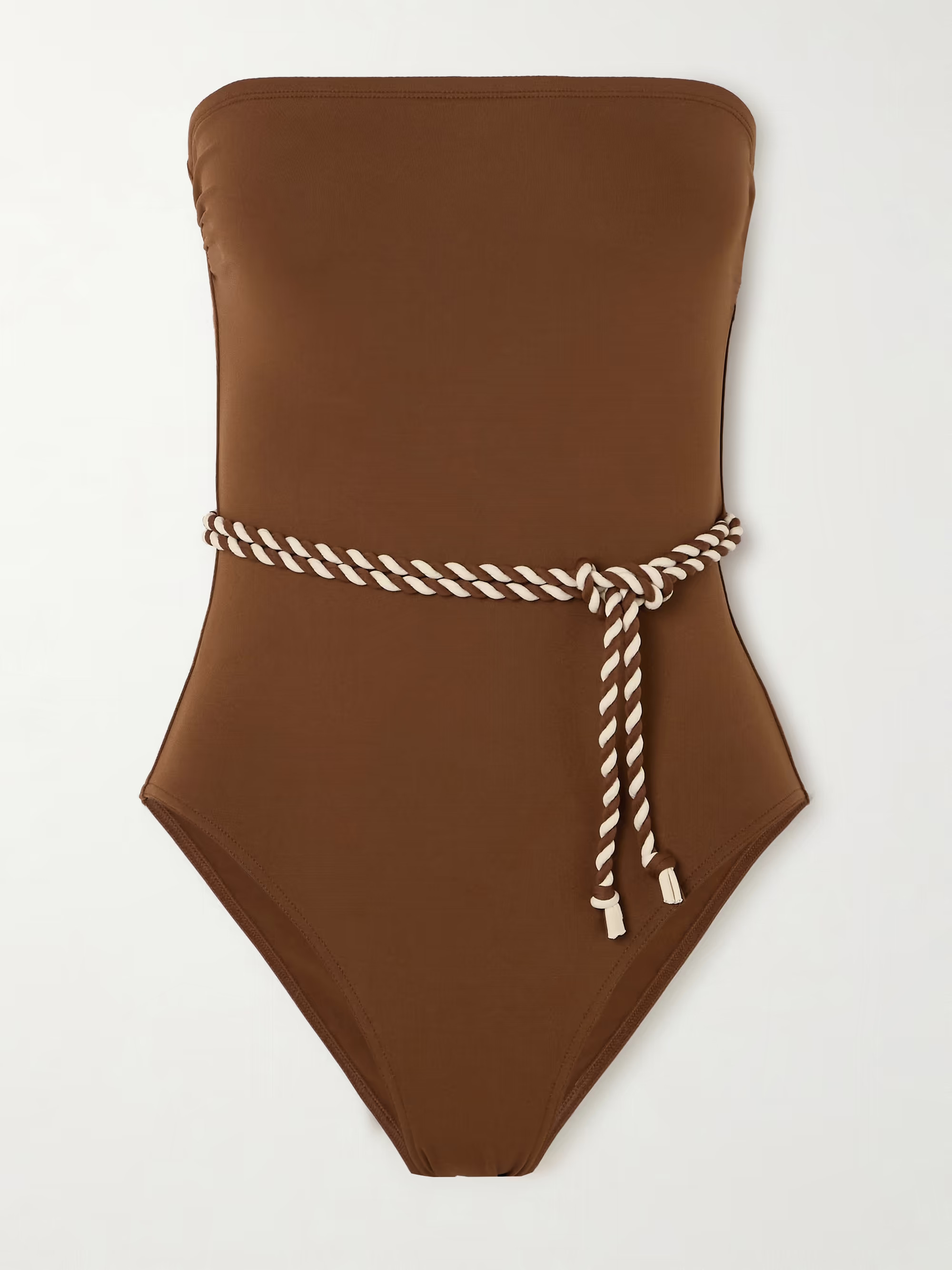 Twist Majorette belted strapless swimsuit | NET-A-PORTER (US)