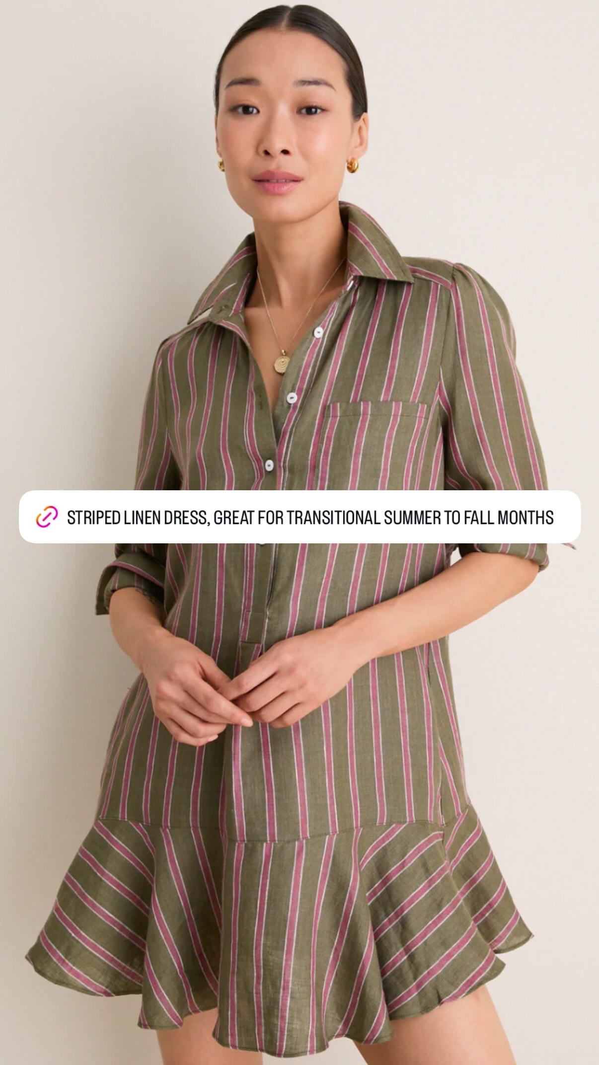 This striped linen dress is great for those transitional summer to fall months. Sharing a roundup of summer staples under $150. From dresses, to blouses, to accessories, and more!  

 #LTKootd #LTKSeasonal #LTKWorkwear