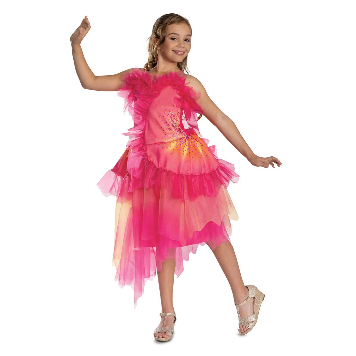 NBCUniversal Girls' Wicked the Musical Glinda Upland Oz Dust Deluxe Costume Dress Pink | Target