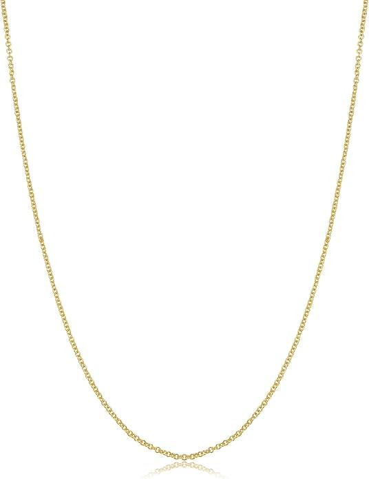 Kooljewelry Womens Chain Elegant - 14k Gold Filled Cable Chain Necklace, Spring Ring Clasp | Amazon (US)