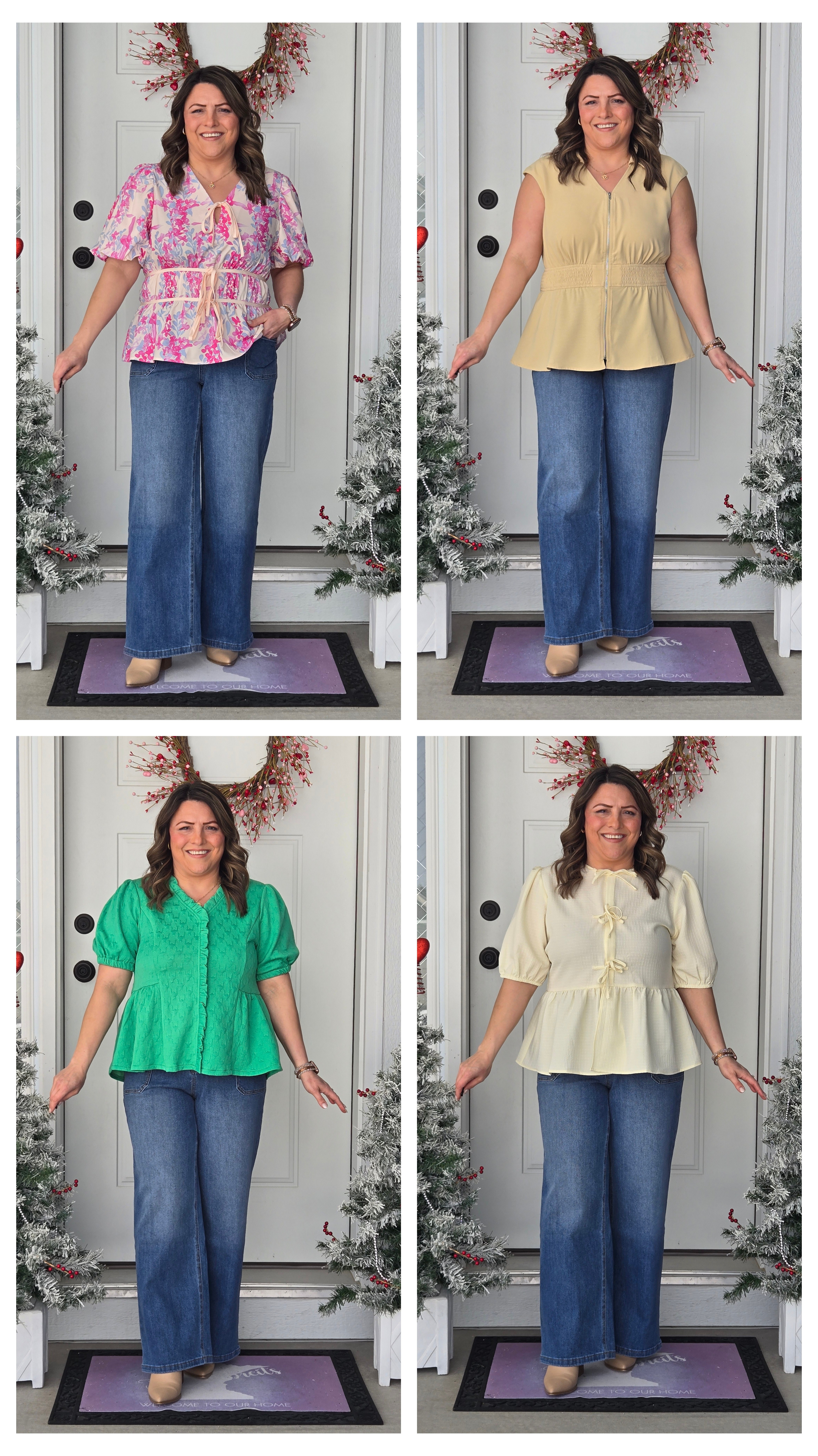Flattering tops on Midsize Petite Curvy bodies 

#LTKPlusSize #LTKPetite #LTKMidsize