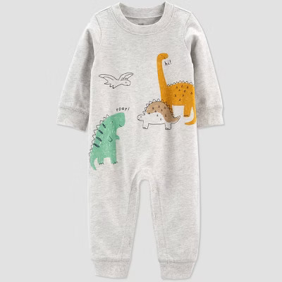 Baby Boys' Dino Jumpsuit - Just One You® made by carter's Heather Gray | Target