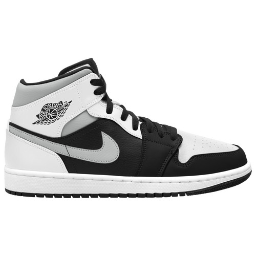 Jordan Mens Jordan AJ 1 Mid - Mens Shoes Black/White/Light Smoke Grey Size 11.5 | Foot Locker (US)