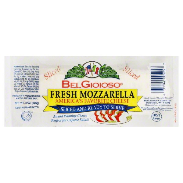BelGioioso Cheese Fresh Mozzarella Sliced Log, 8 oz | Walmart (US)