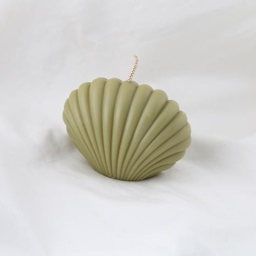 LeFeu Shell Candle - Olive | Orelia London
