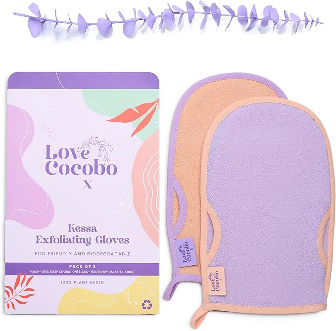 Exfoliating Glove | Eco PLASTIC FREE Body Scrub Mitt | Dead Skin Exfoliator | Tan Remover | Showe... | Amazon (UK)