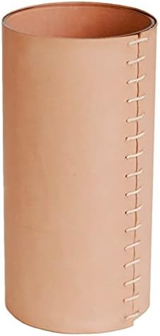 Glimpse & Hollow Blush Tan Leather Vase - Modern Vase | Flower Vase, Decorative Vase Gift | Neutr... | Amazon (US)