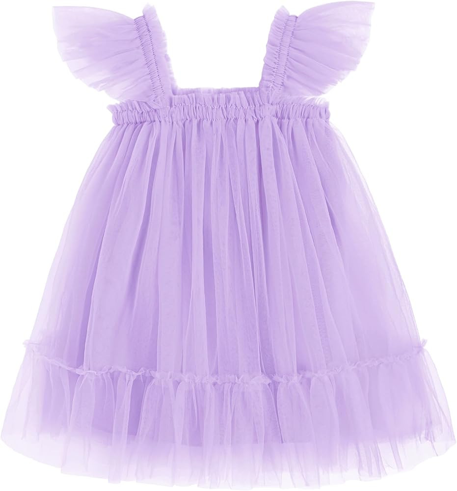 Arshiner Toddler Tulle Dress for Girls Layered Tutu Ruffle Dresses Swing Twirly Fairy Summer Birt... | Amazon (US)