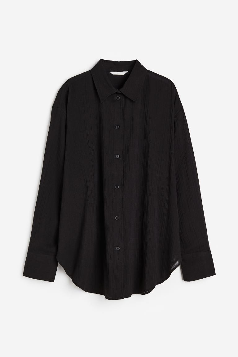 Oversized Crinkled Shirt | H&M (US)