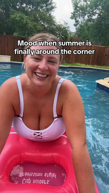 Best pool float if you like to lay on your stomach - great for fuller busts and others to be comfy laying in a floatie! 

#LTKVideo #LTKfindsunder50 #LTKswim