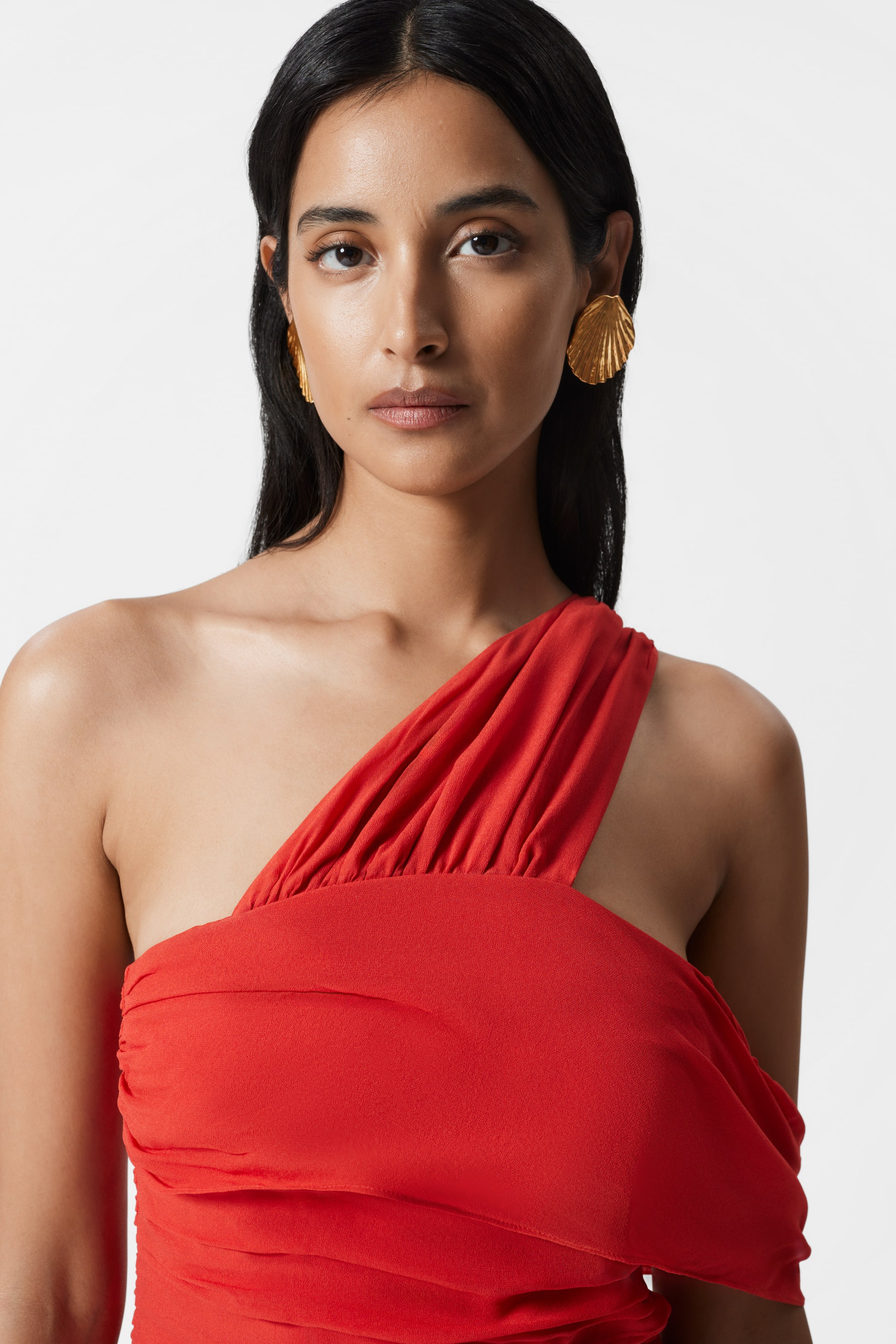 Robe longue asymétrique en mousseline | H&M (FR, IT, ES, PT, BE)