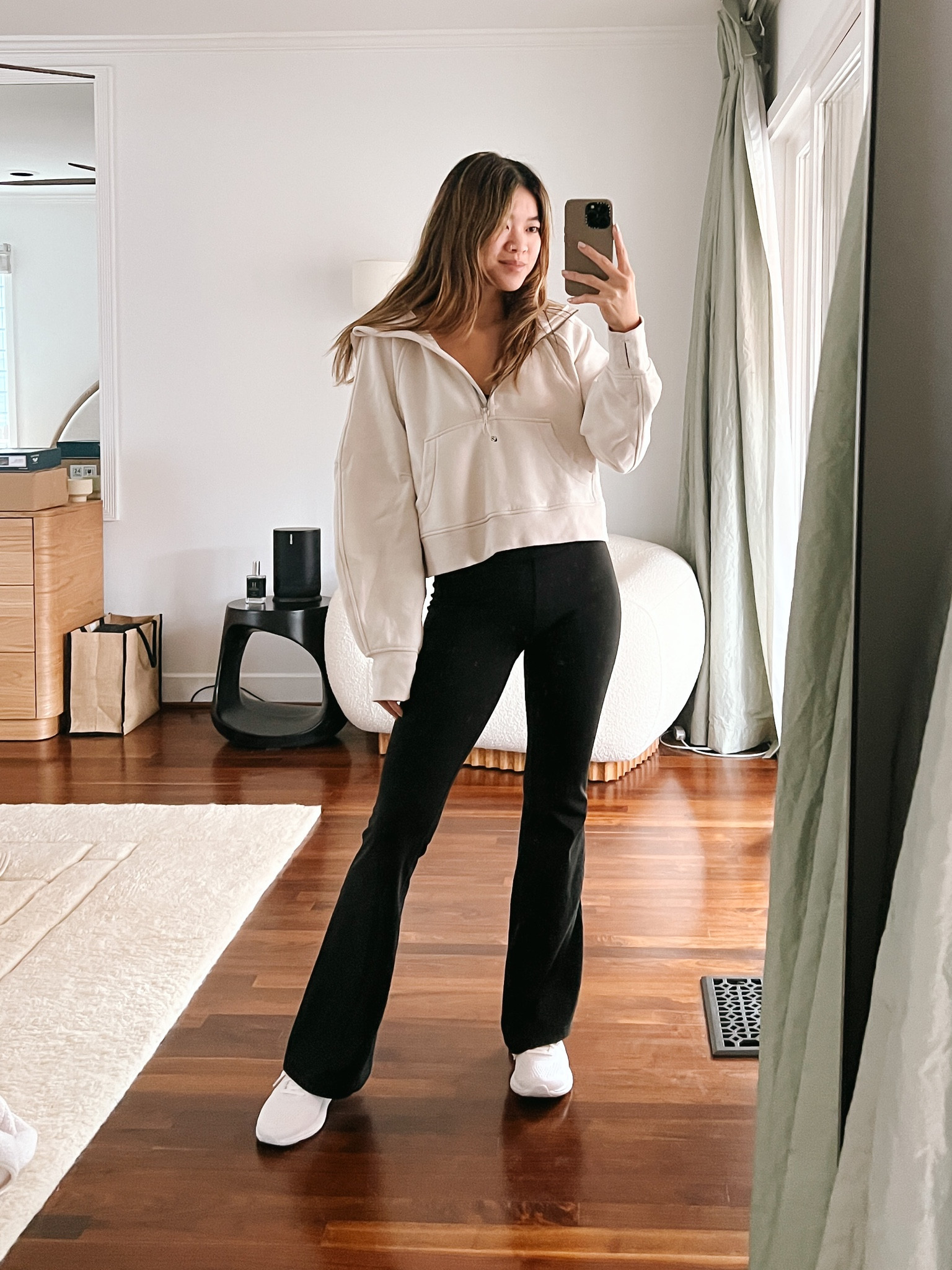 Cozy Lululemon activewear! Scuba zip in white opal & align flare leggings! Stongfeel Trainers in white #lululemon #activewear #alignleggings #leggings #fitness #athleisure

#LTKshoecrush #LTKfit #LTKSeasonal