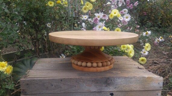 cake stand,rustic wood stand,rustic decor,wedding decor,for wedding, Cake Stand 16 inches,18 inch... | Etsy (US)