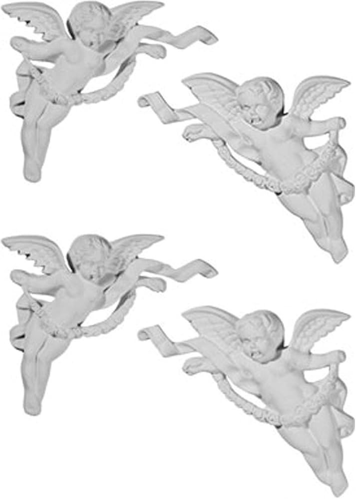 Ekena Millwork 5 1/8"W x 6 5/8"H x 1 1/8"P Angel Onlay, 2 Lefts & 2 Rights | Amazon (US)