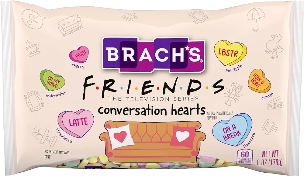 Brach's FRIENDS Valentine's Day Conversation Hearts Candy, 6 oz Bag | Amazon (US)