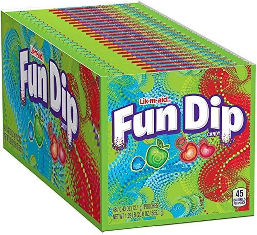 Lik-M-Aid Fun Dip, Assorted Flavor Party Pack - 48 Piece Pack, 0.43 oz Packets | Amazon (US)