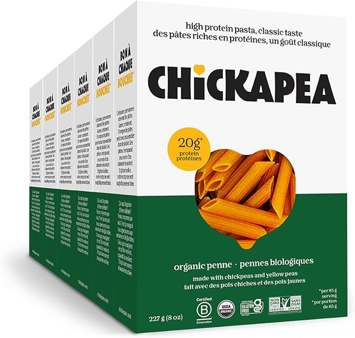 Chickapea Organic Chickpea Pasta - Penne - 227g (Pack of 6) : Amazon.ca: Grocery & Gourmet Food | Amazon (CA)