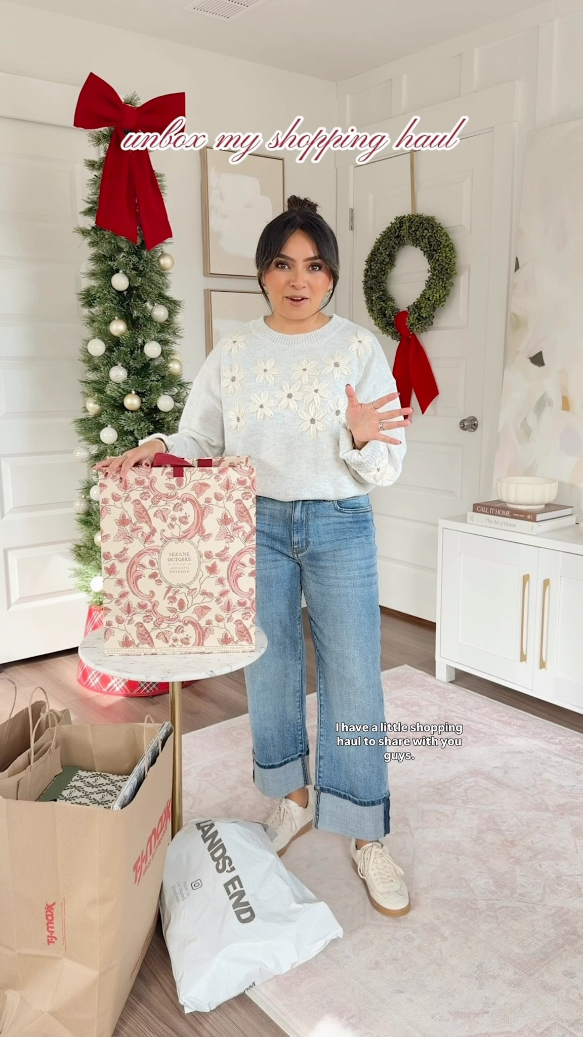 Shopping Haul!
Floral sweater size xs TTS - code RACHELM15 for 15% off 
Purple sweater size xs TTS - code RACHELM15 for 15% off 
Jeans size 0 petite - I size down a size in this brand, use code KUT15 for 15% off
Sneakers size 6 TTS
Tote bag size medium in color natural brown root
Leopard print pants size 36 - sized up a size
Garden green jacket size 38 - sized up two sizes for a roomy fit
Black sweater size xs TTS
Black boots size 5.5 TTS

#LTKvlog #LTKPetite #LTKSaleAlert