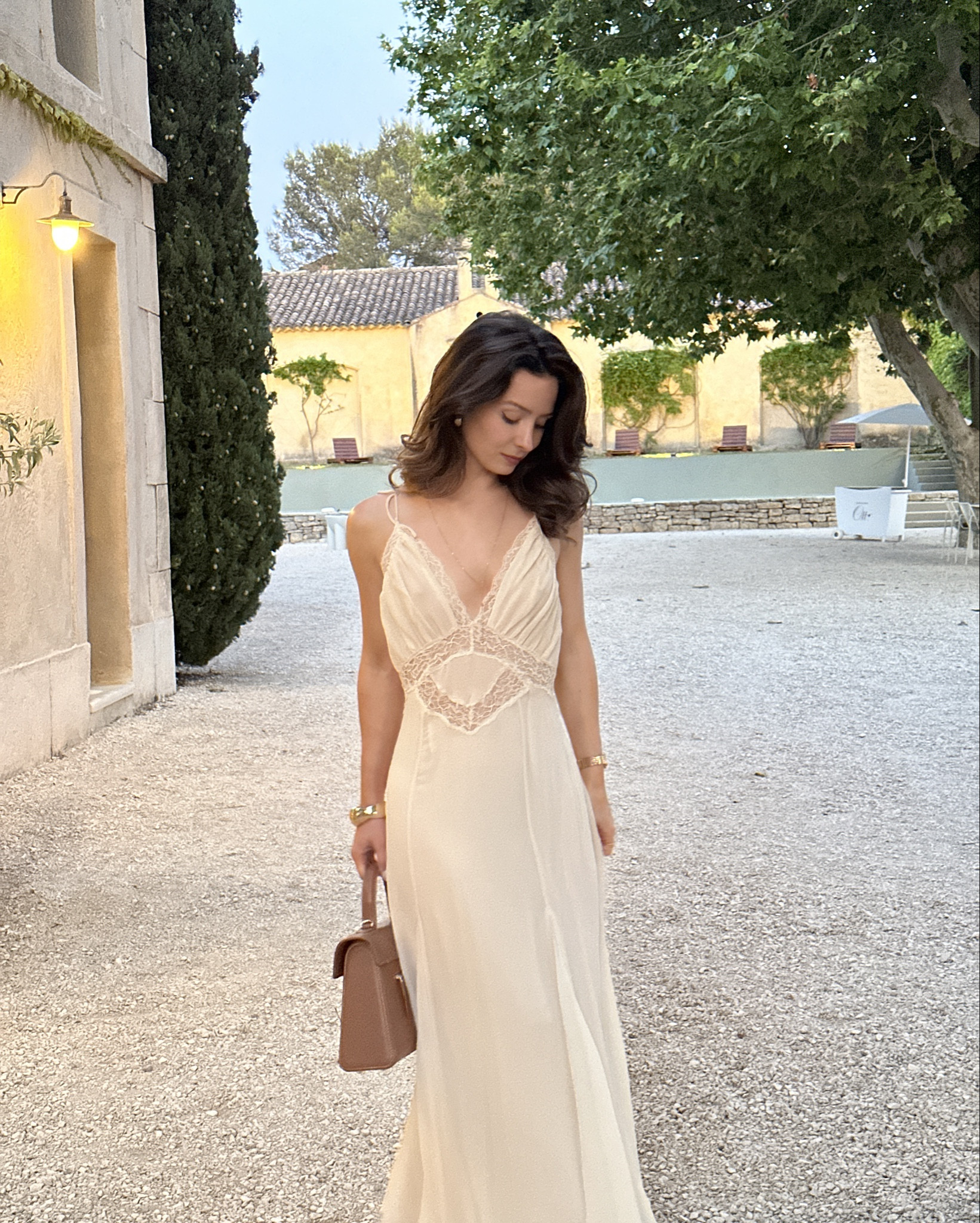 Robe mango beige dentelle #mango
