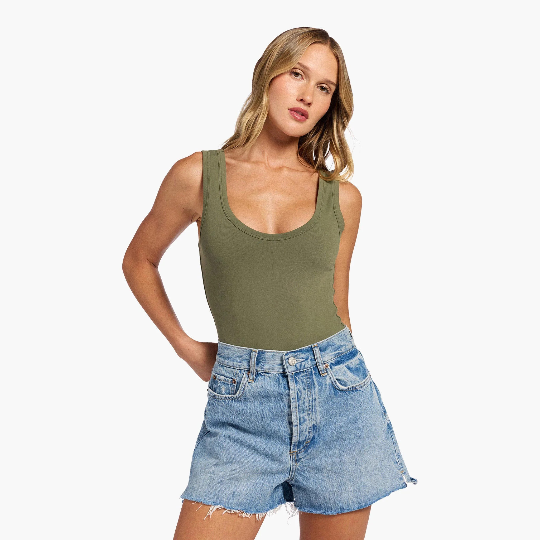 Seamless Scoop Tank Bodysuit | Nuuds US